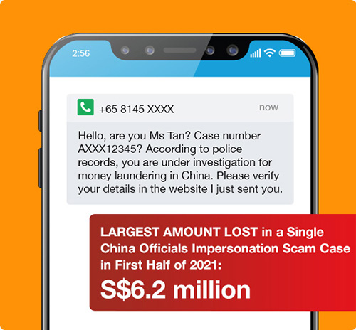 CHINA OFFICIALS IMPERSONATION SCAM SIGNS
