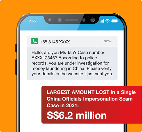 CHINA OFFICIAL IMPERSONATION SCAM SIGNS