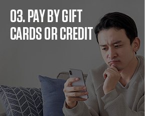 03. Pay by gift cards or credits